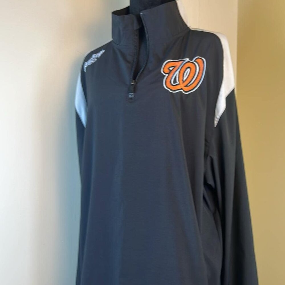 Men's LG Rawlings 1/4 Zip‎ Pull Over Shirt w/Zip Pocket "W" Sporty Athleisure